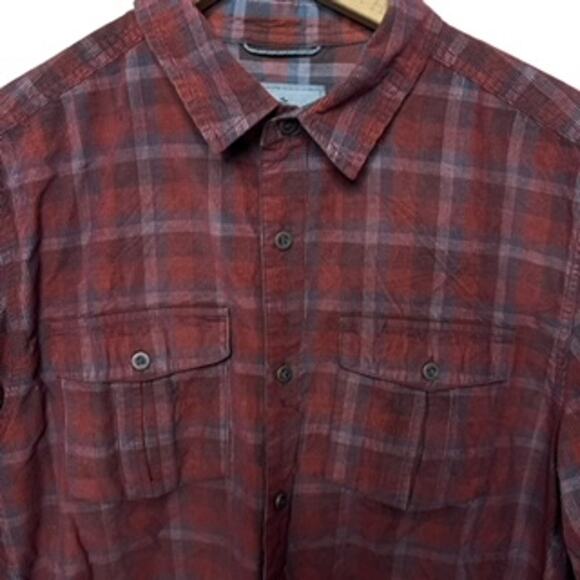 Royal Robbins Covert Cord Organic Cotton Plaid Shirt Button Down Mens Size Large - Picture 7 of 12
